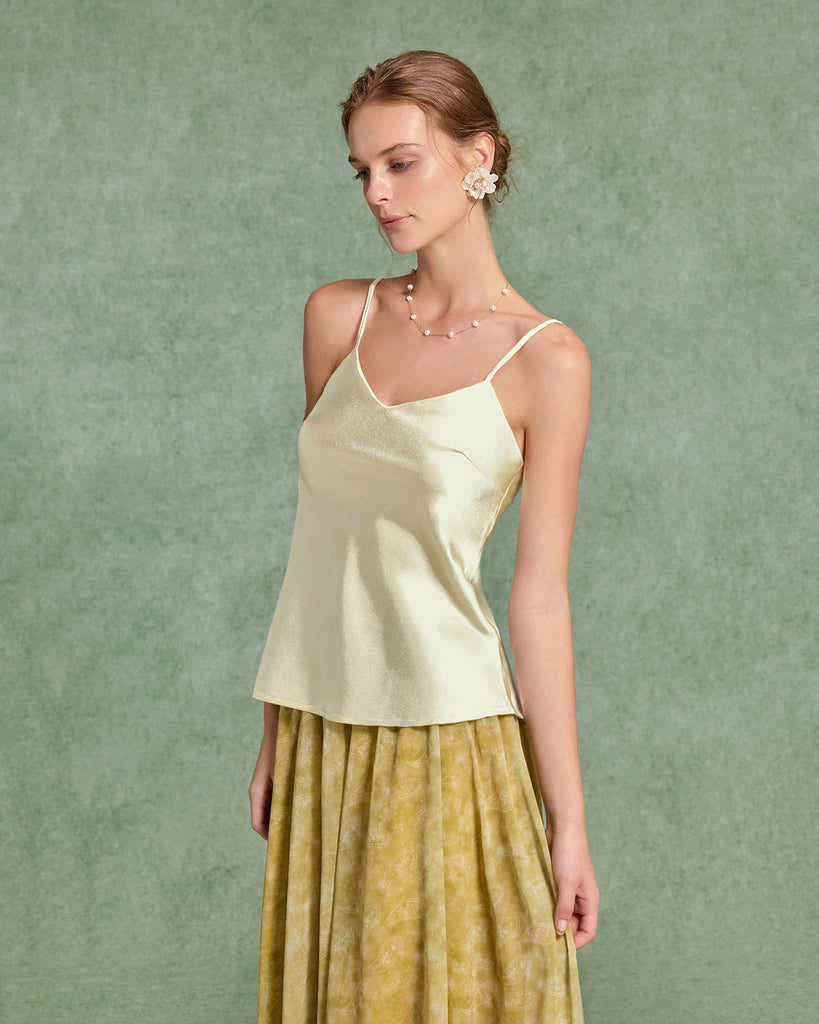 Women's Woven Polyester Camis Tops - RIHOAS