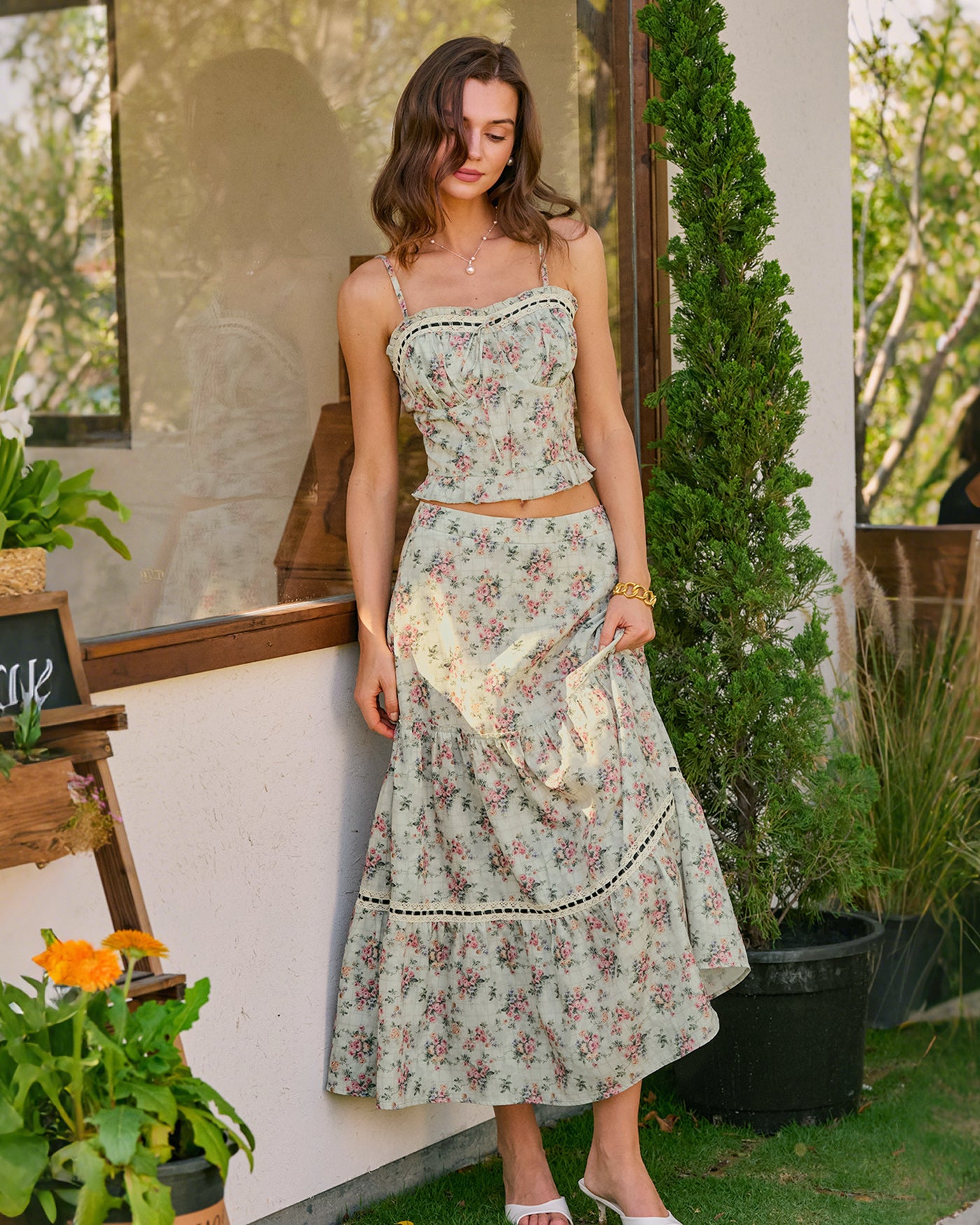 Women's Woven Polyester Camis Tops - RIHOAS