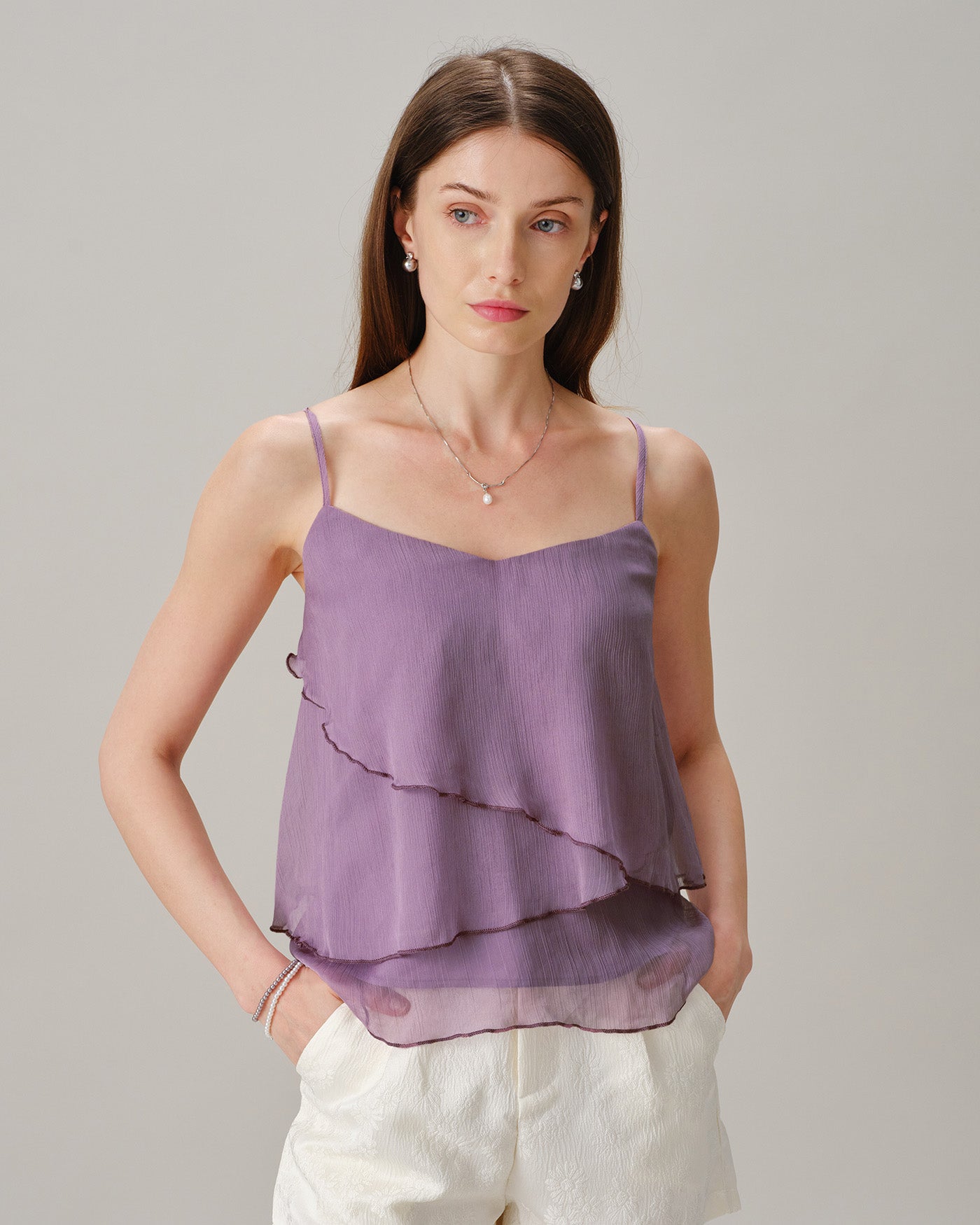 Women's Woven Polyester Camis Tops - RIHOAS
