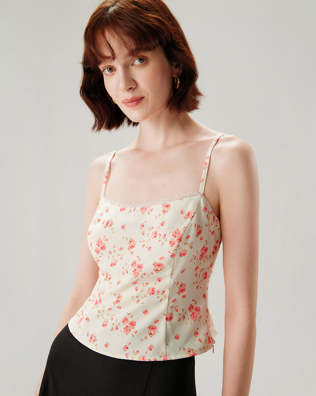 Women's Woven Polyester Camisole Tank Top Tops - RIHOAS