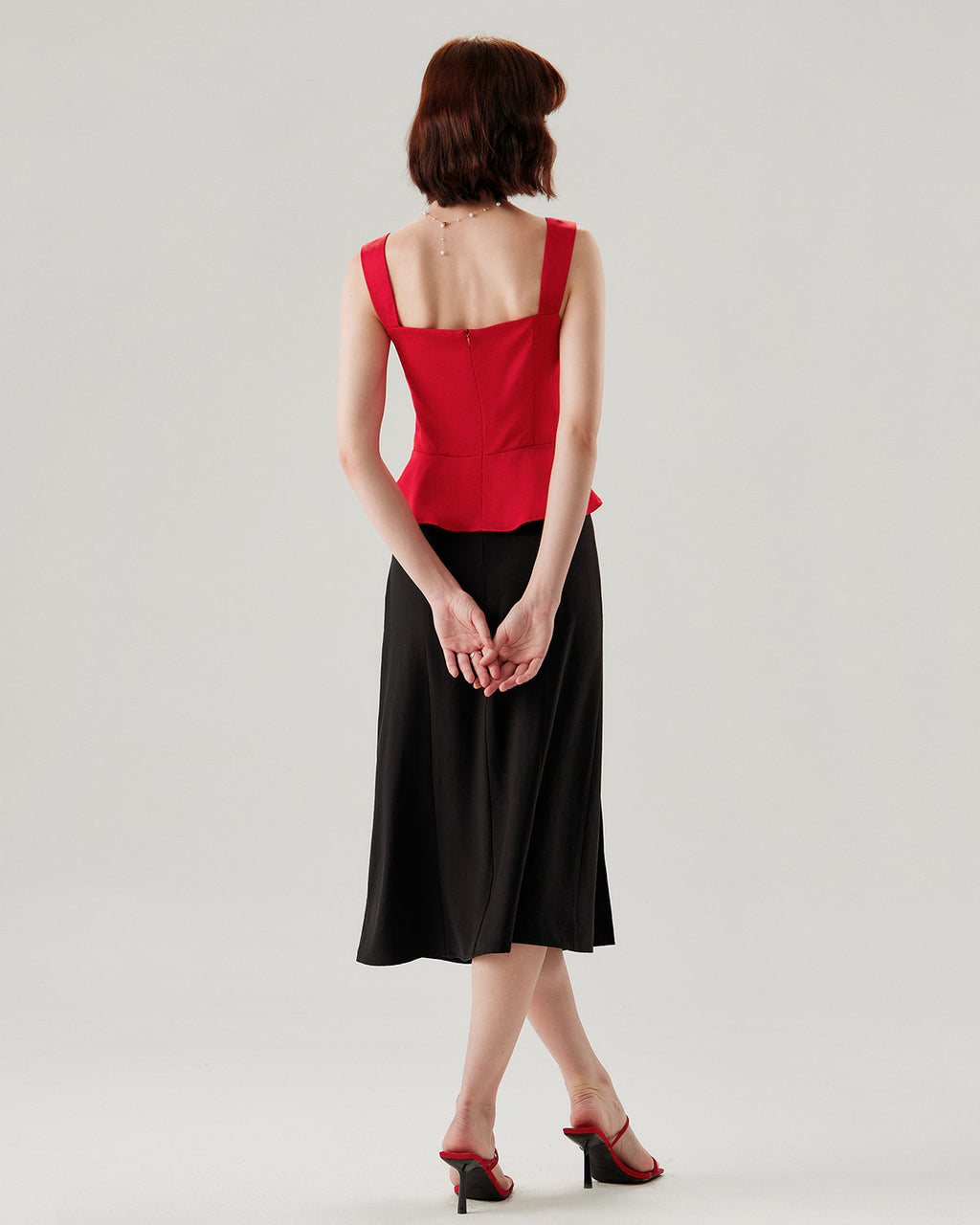 Women's Woven Polyester Camisole Tank Top Tops - RIHOAS