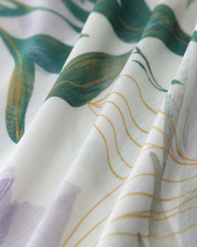 Green Floral Backless Camisole