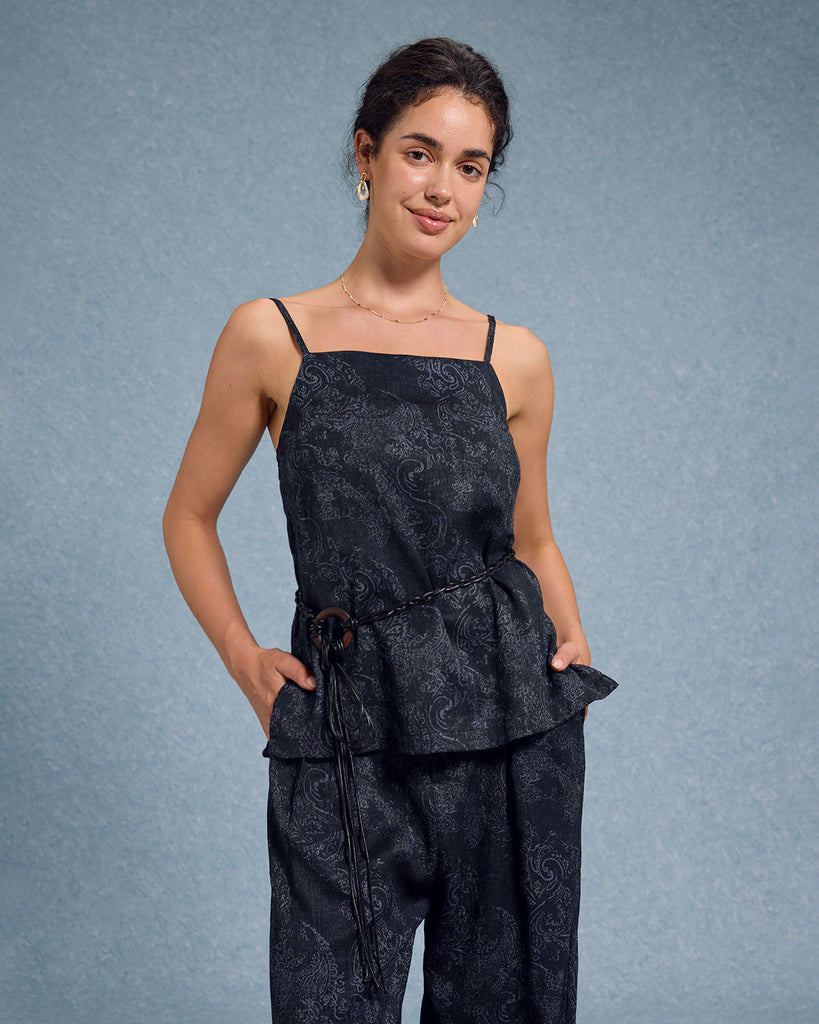 Women's Woven Polyester Camisole Tops - RIHOAS