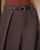 Women's Woven Polyester Casual Pants Bottoms - RIHOAS