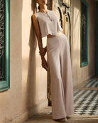 Women's Woven Polyester Casual Pants - RIHOAS