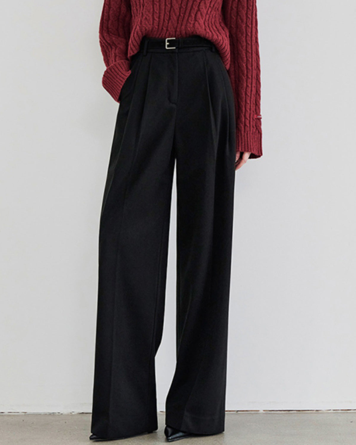 Women's Woven Polyester Casual Pants Bottoms - RIHOAS