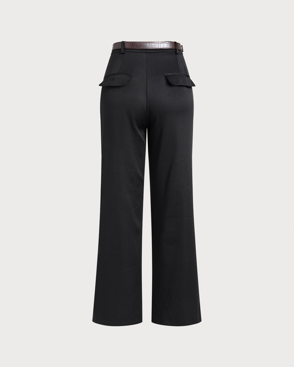 Women's Woven Polyester Casual Pants Bottoms - RIHOAS