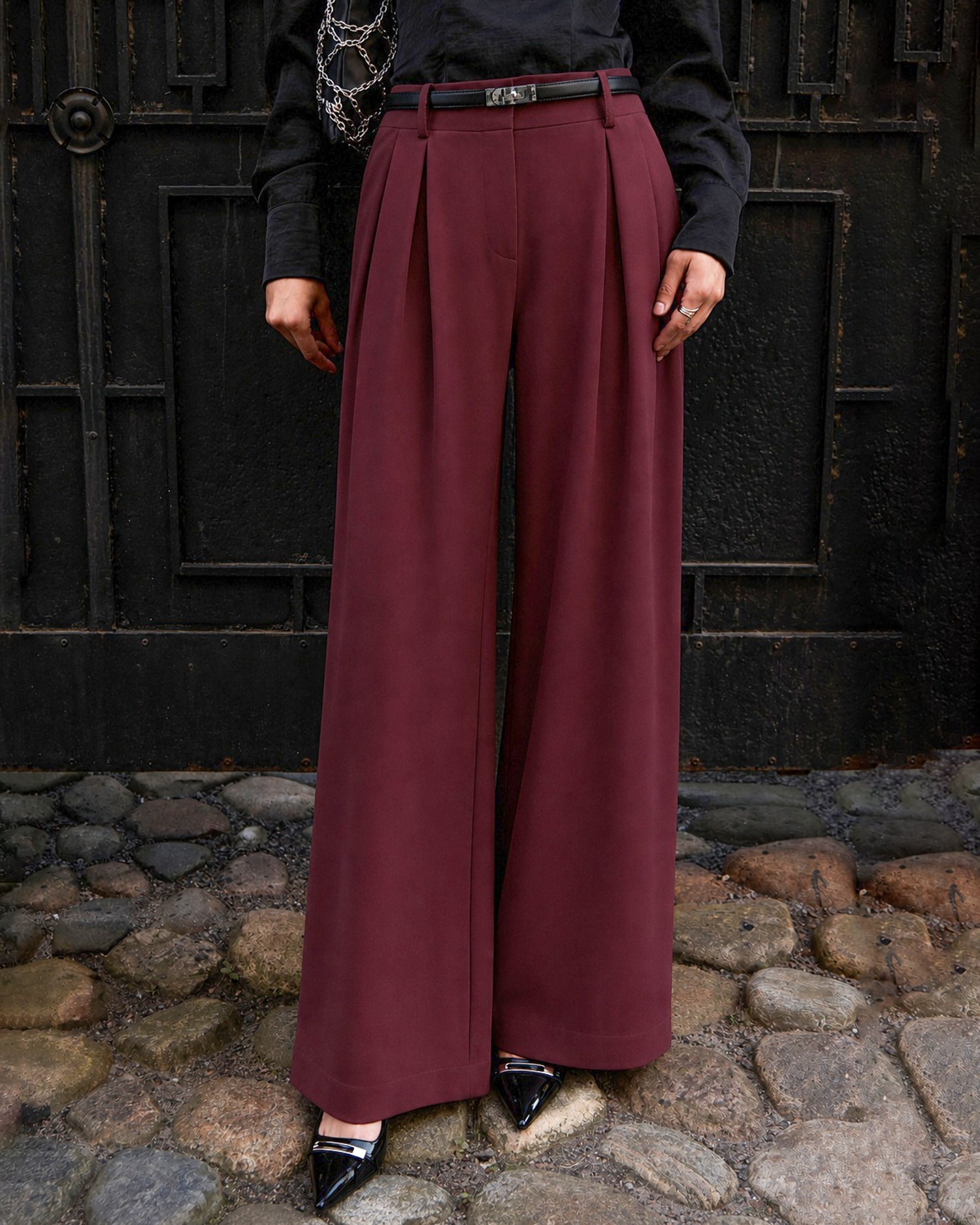 Women's Woven Polyester Casual Pants - RIHOAS