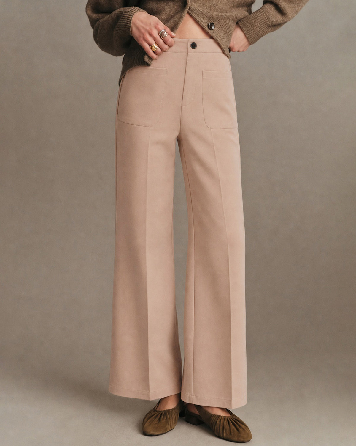 Women's Woven Polyester Casual Pants - RIHOAS