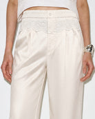 Women's Woven Polyester Casual Pants Bottoms - RIHOAS