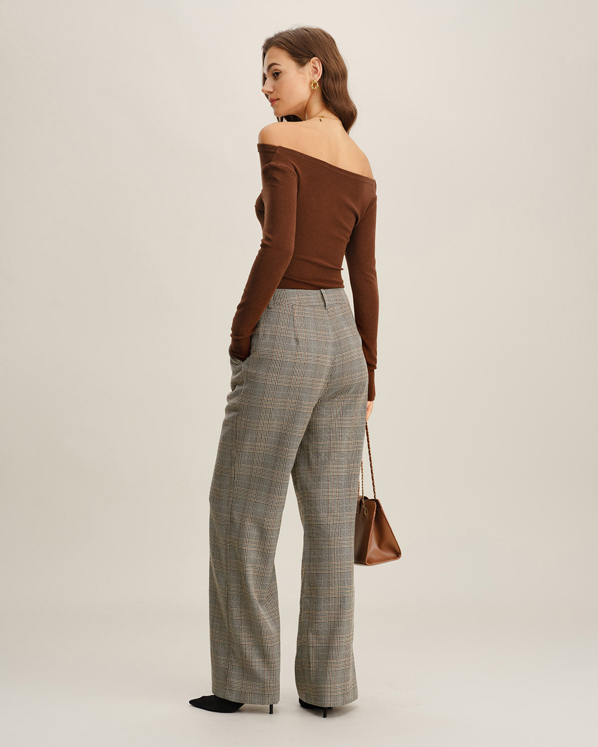 Women's Woven Polyester Casual Pants Bottoms - RIHOAS