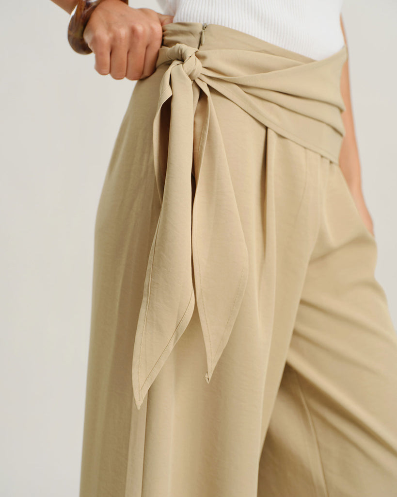 Women's Woven Polyester Casual Pants Bottoms - RIHOAS