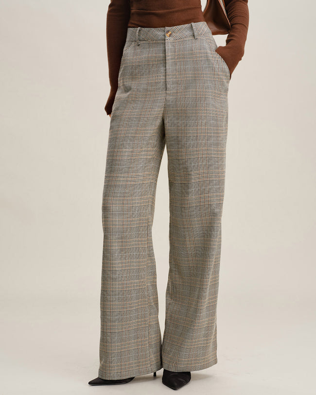 Women's Woven Polyester Casual Pants Bottoms - RIHOAS