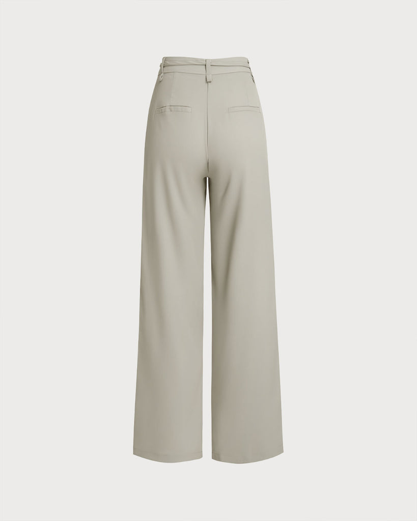 Women's Woven Polyester Casual Pants Bottoms - RIHOAS