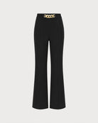 Women's Woven Polyester Casual Pants Bottoms - RIHOAS