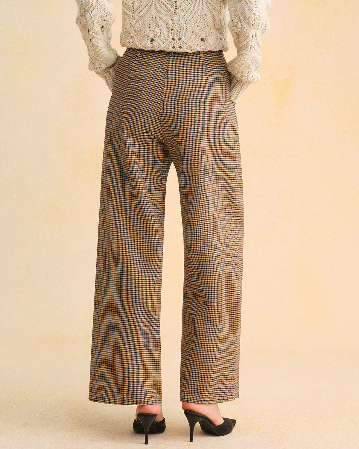 Women's Woven Polyester Casual Pants Bottoms - RIHOAS
