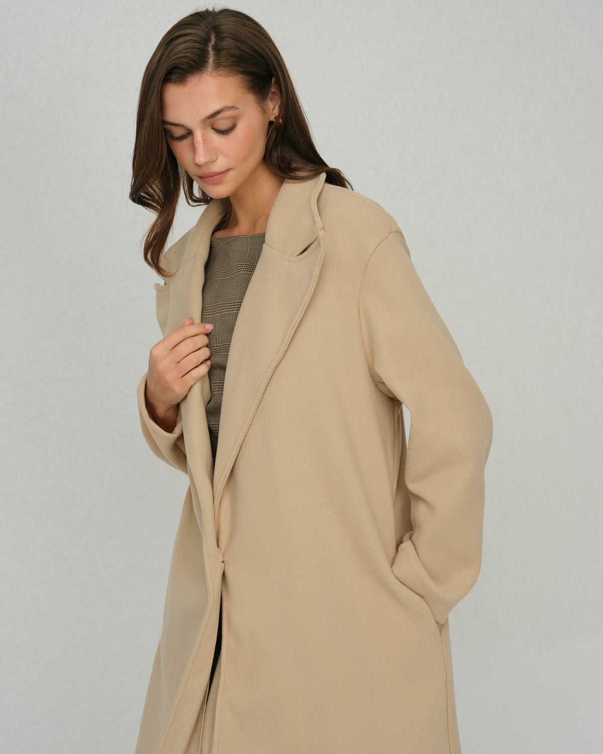Women's Woven Polyester Coat Outerwear - RIHOAS