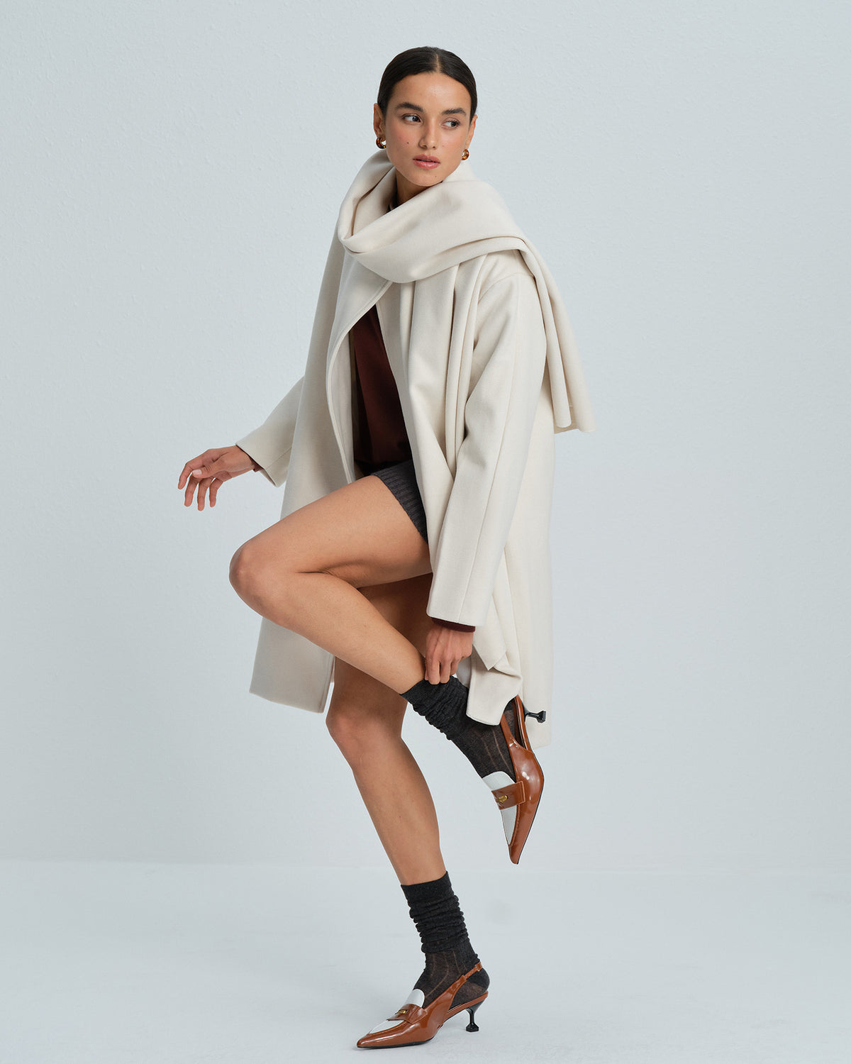 Women's Woven Polyester Coat Outerwear - RIHOAS