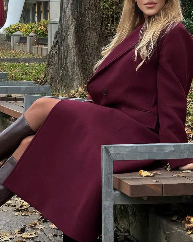 Women's Woven Polyester Coat Outerwear - RIHOAS