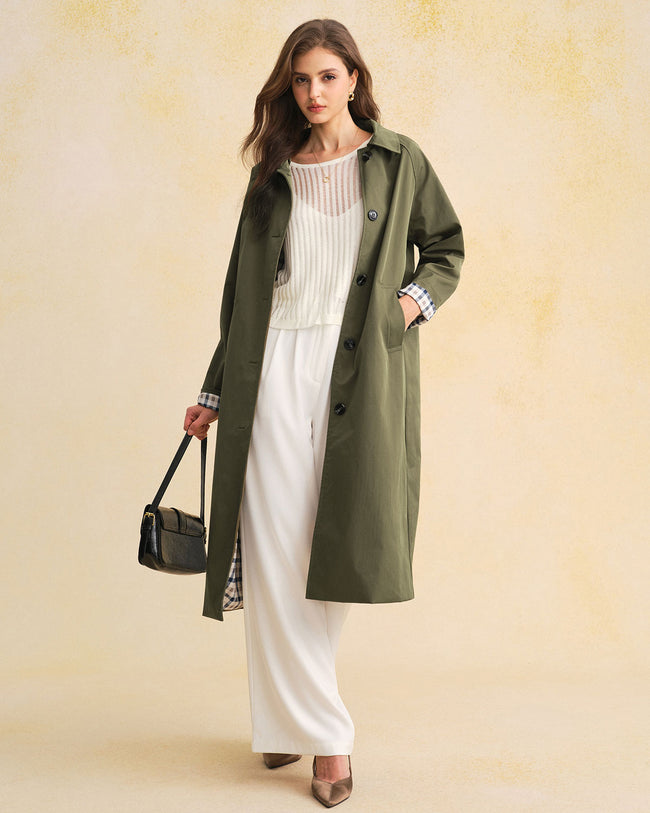 Women's Woven Polyester Coat Outerwear - RIHOAS