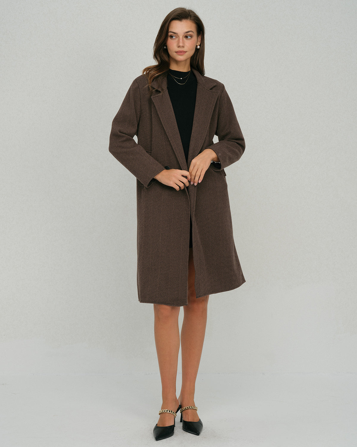 Women's Woven Polyester Coat Outerwear - RIHOAS