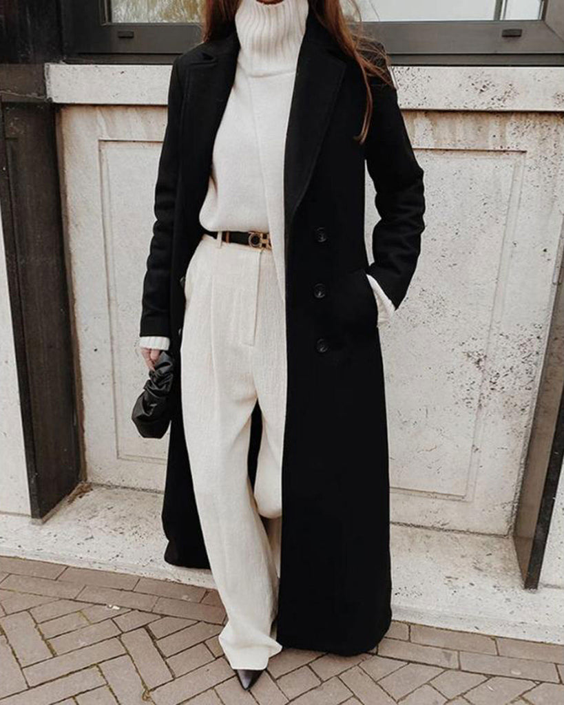 Women's Woven Polyester Coat Outerwear - RIHOAS
