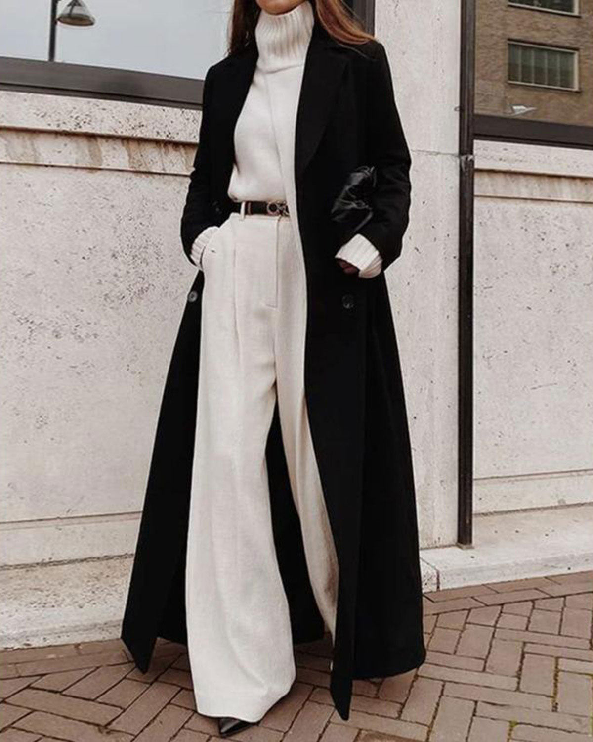 Women's Woven Polyester Coat Outerwear - RIHOAS