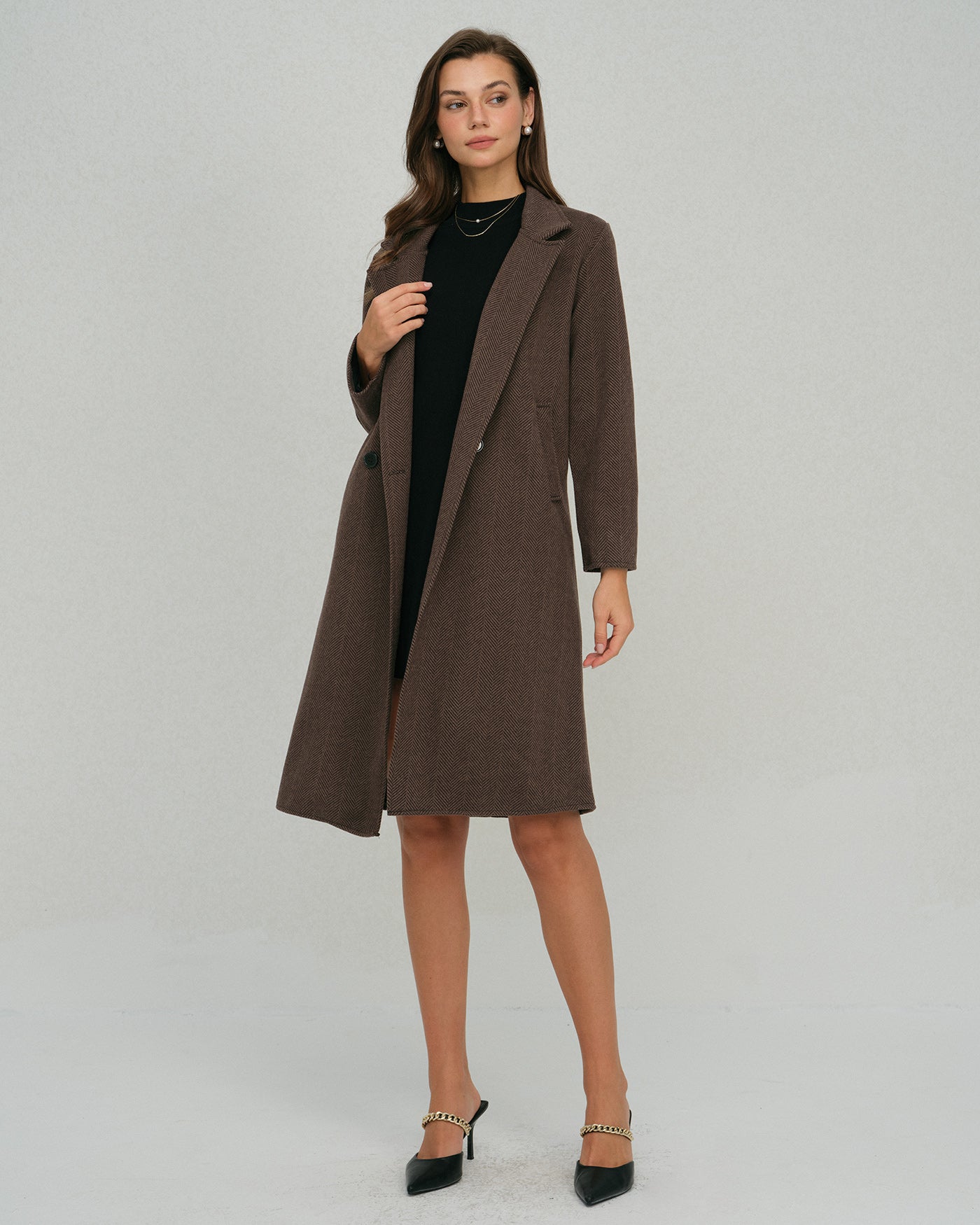 Women's Woven Polyester Coat Outerwear - RIHOAS