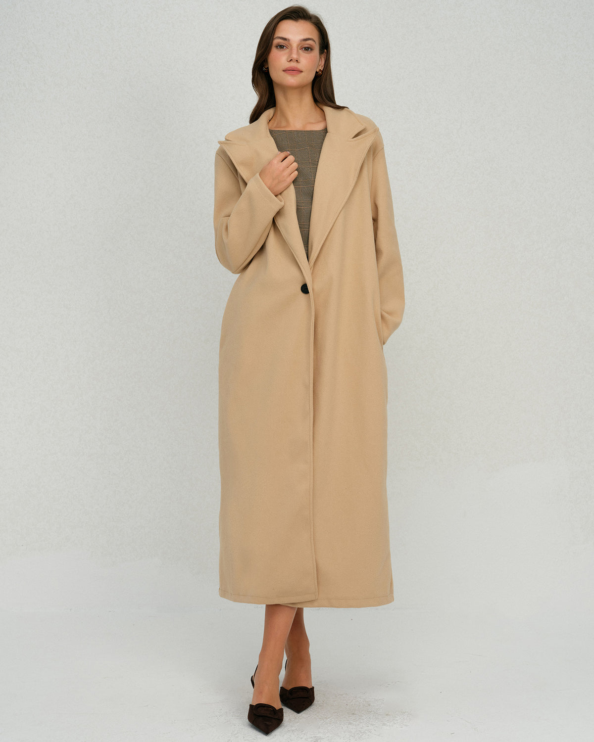 Women's Woven Polyester Coat Outerwear - RIHOAS