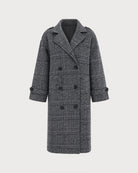 Grey Plaid Trench Coat - RIHOAS - 03