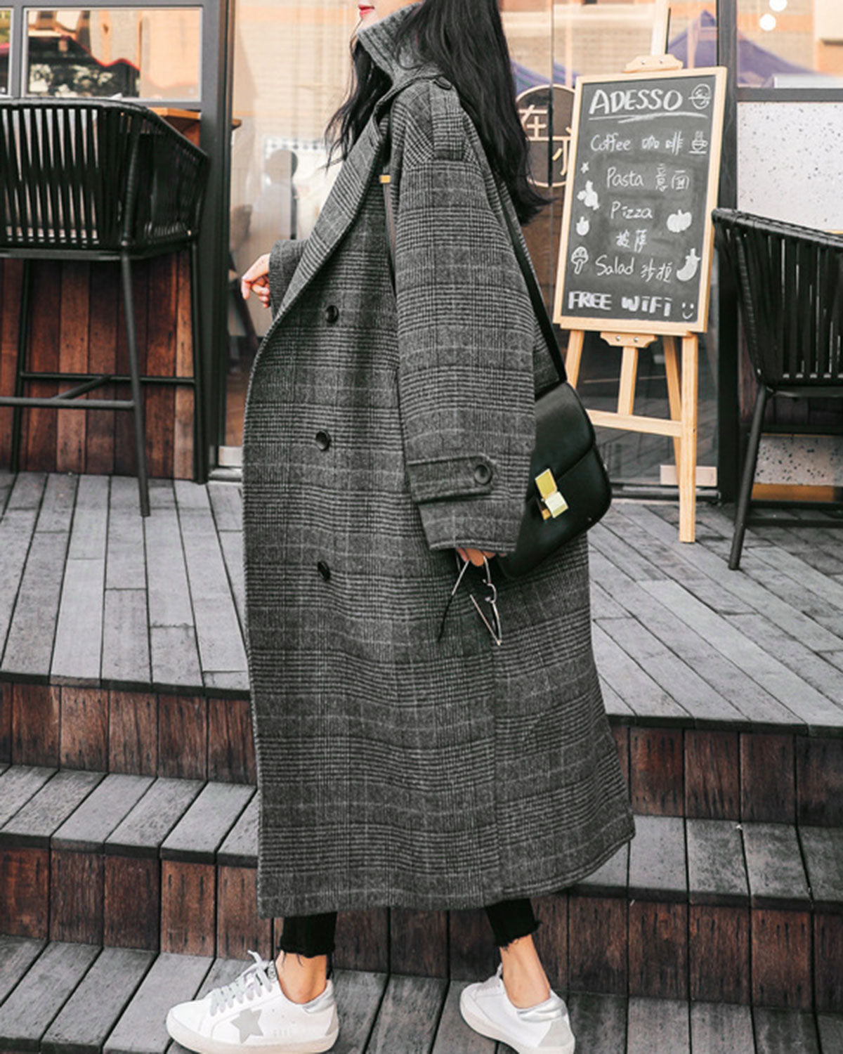 Women's Woven Polyester Coat Outerwear - RIHOAS
