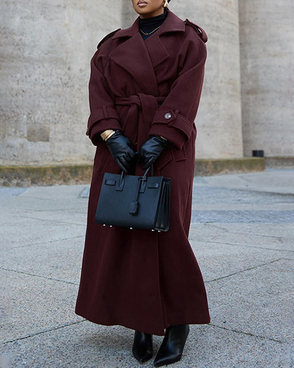 Women's Woven Polyester Coat Outerwear - RIHOAS