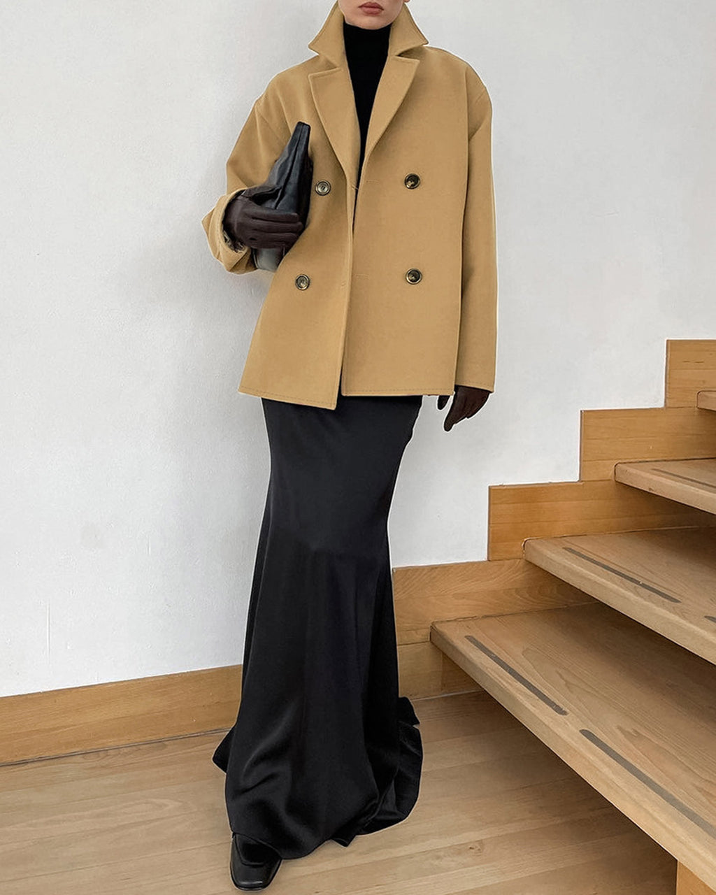 Women's Woven Polyester Coat Outerwear - RIHOAS