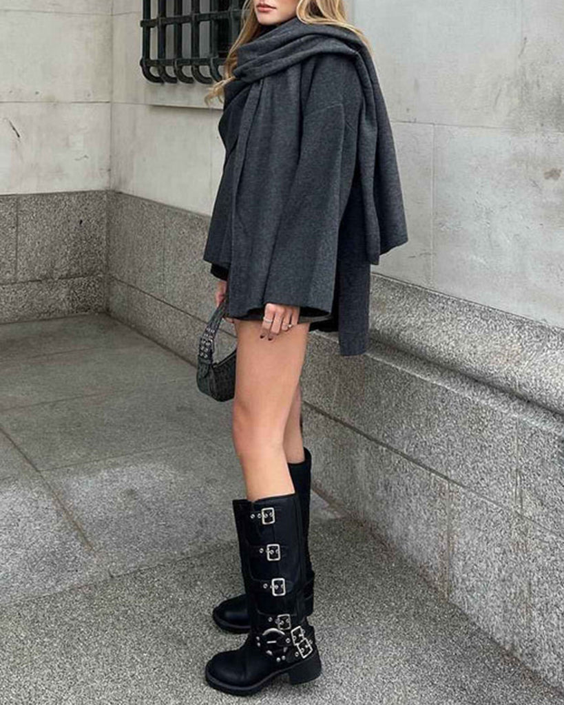 Women's Woven Polyester Coat Outerwear - RIHOAS