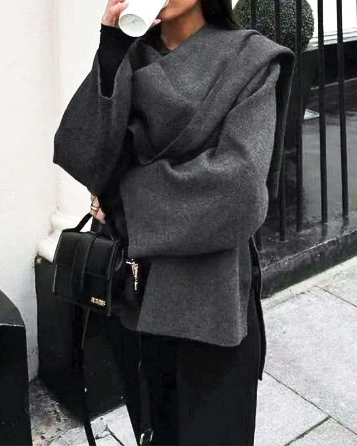 Women's Woven Polyester Coat Outerwear - RIHOAS