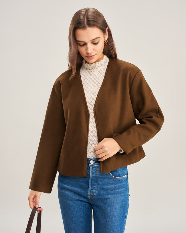 Women's Woven Polyester Coat Outerwear - RIHOAS
