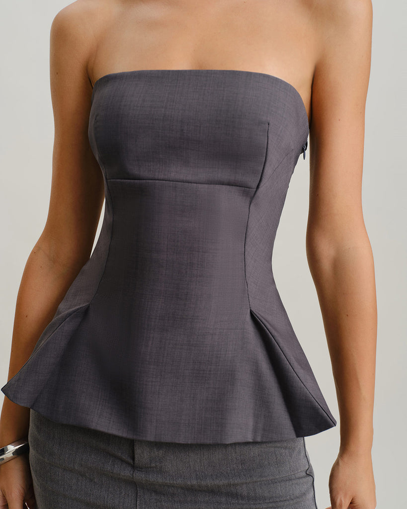 Women's Woven Polyester Corset Tops - RIHOAS
