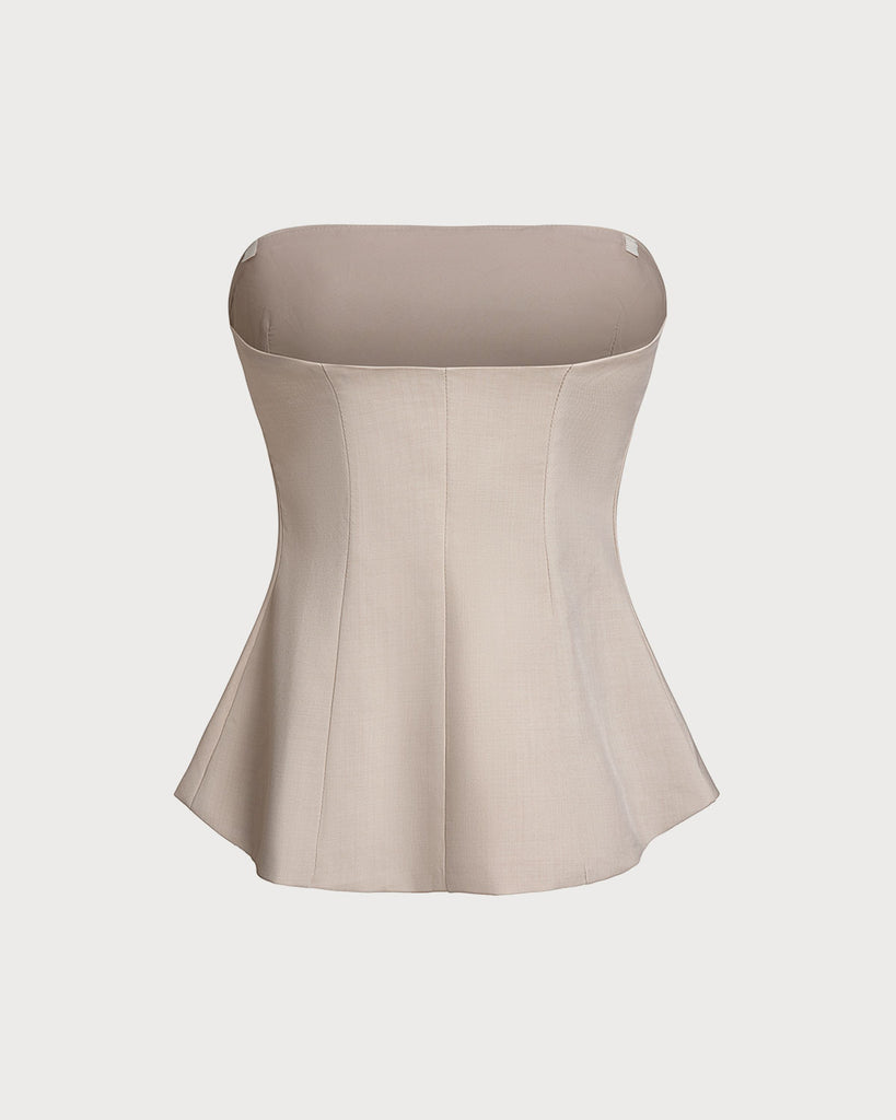 Women's Woven Polyester Corset Tops - RIHOAS