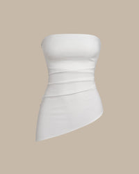 Women's Woven Polyester Corset White Tops - RIHOAS