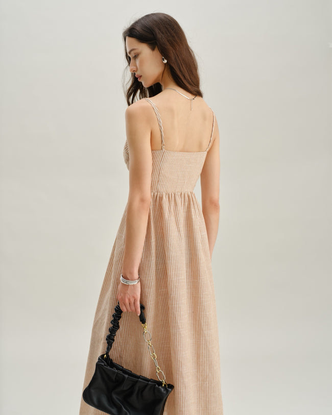 Women's Woven Polyester Cotton Long Dress Dresses - RIHOAS