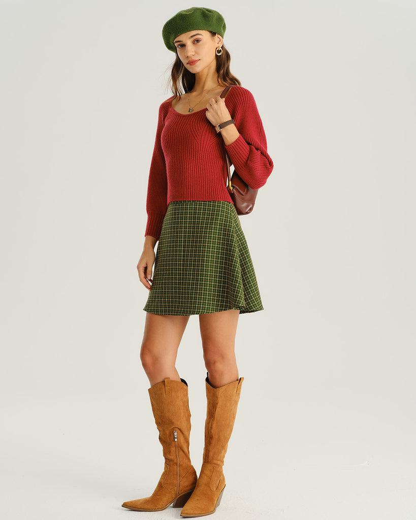 Women's Woven Polyester Half-body Skirt Bottoms - RIHOAS