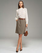 Women's Woven Polyester Halter Skirt Bottoms - RIHOAS