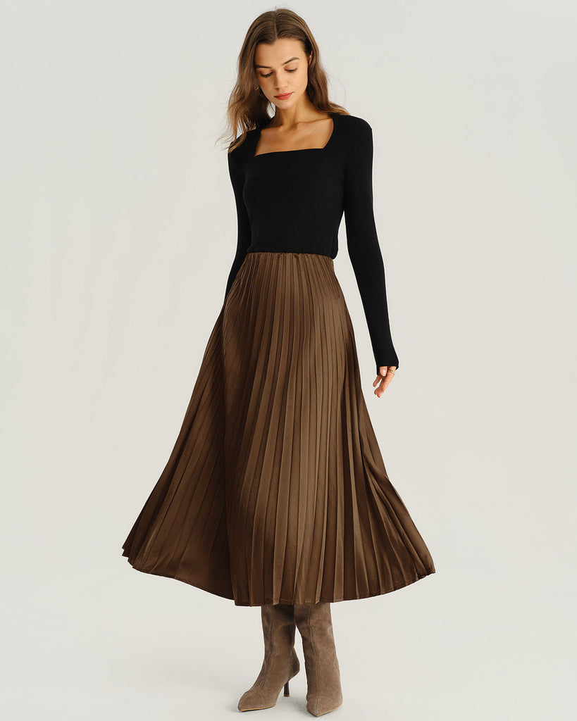 Women's Woven Polyester Halter Skirt Bottoms - RIHOAS