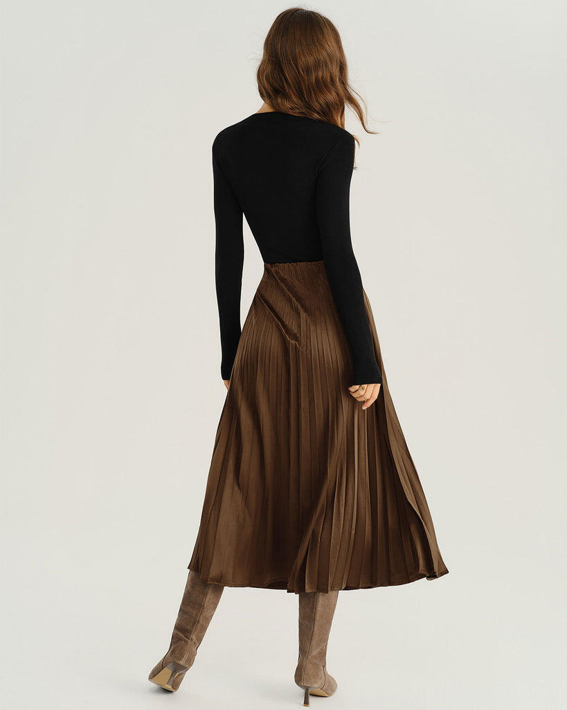 Women's Woven Polyester Halter Skirt Bottoms - RIHOAS