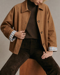 Women's Woven Polyester Jacket Brown - RIHOAS