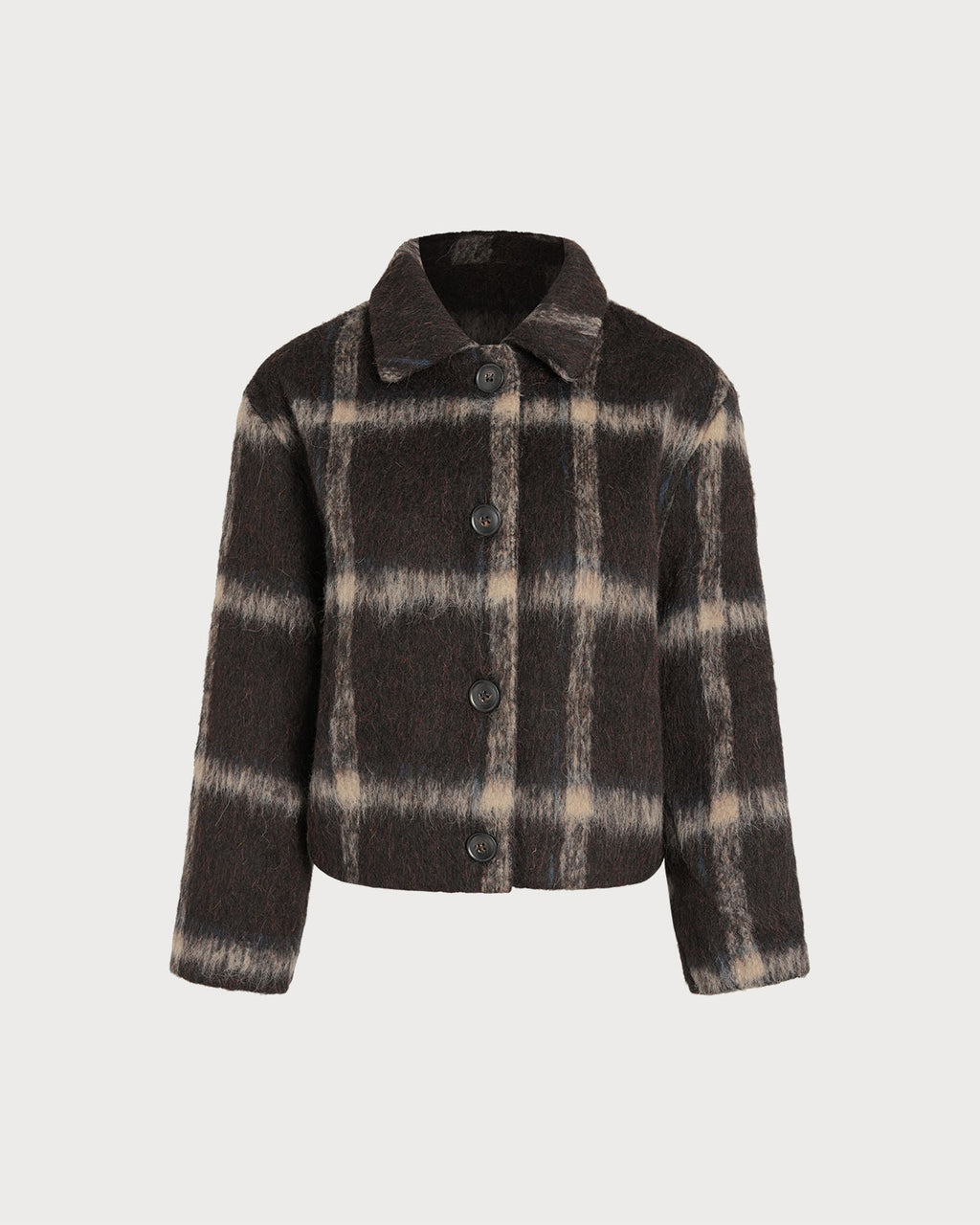 Women's Woven Polyester Jacket Coffee Outerwear - RIHOAS