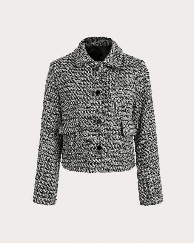 Women's Woven Polyester Jacket Grey Outerwear - RIHOAS
