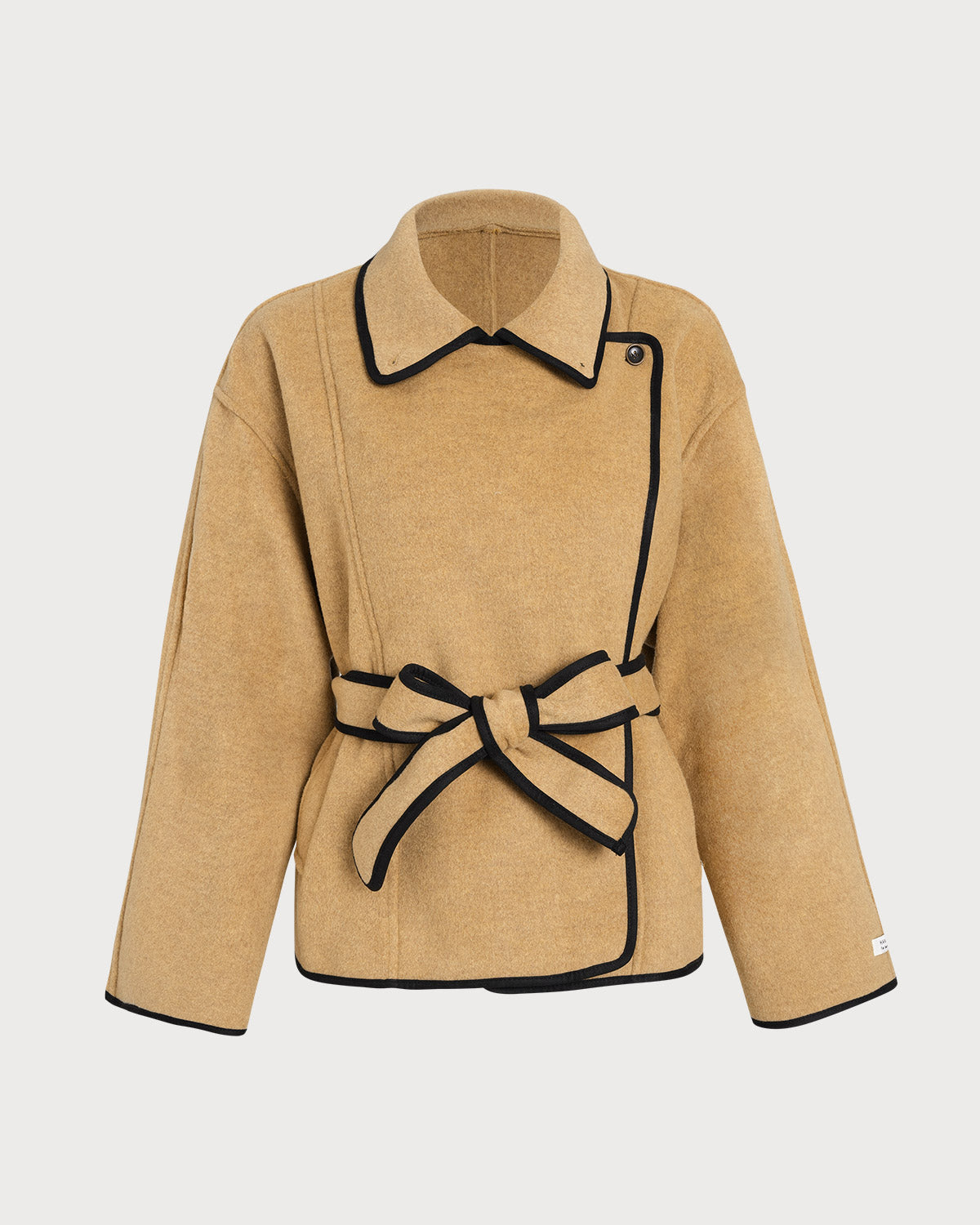 Women's Woven Polyester Jacket Khaki Outerwear - RIHOAS