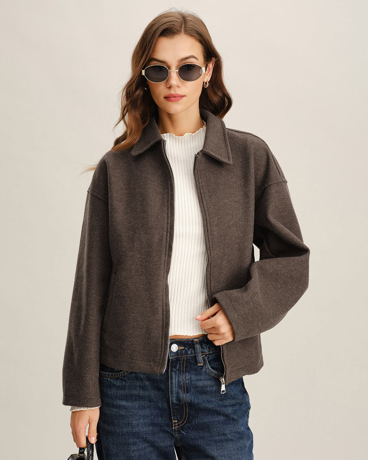 Women's Woven Polyester Jacket Outerwear - RIHOAS