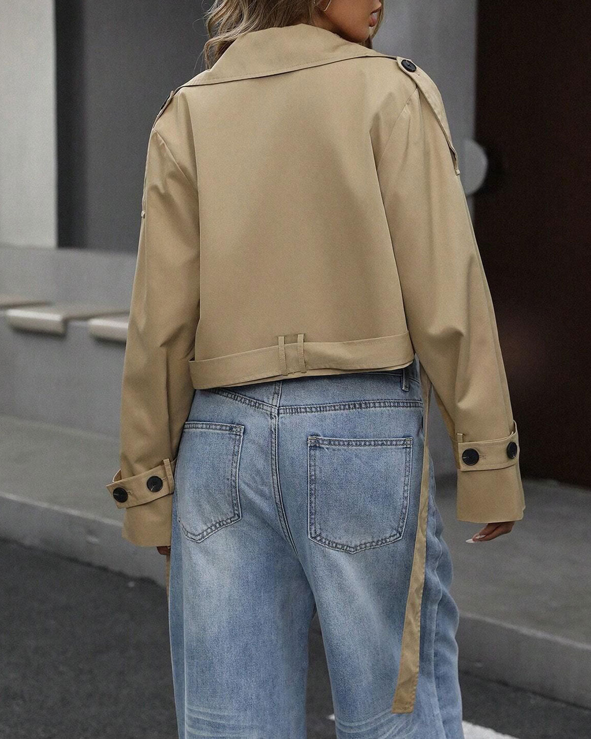 Women's Woven Polyester Jacket Outerwear - RIHOAS